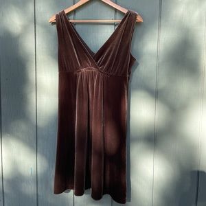 Velvet Velour Sleeveless Midi Dress - Size Small